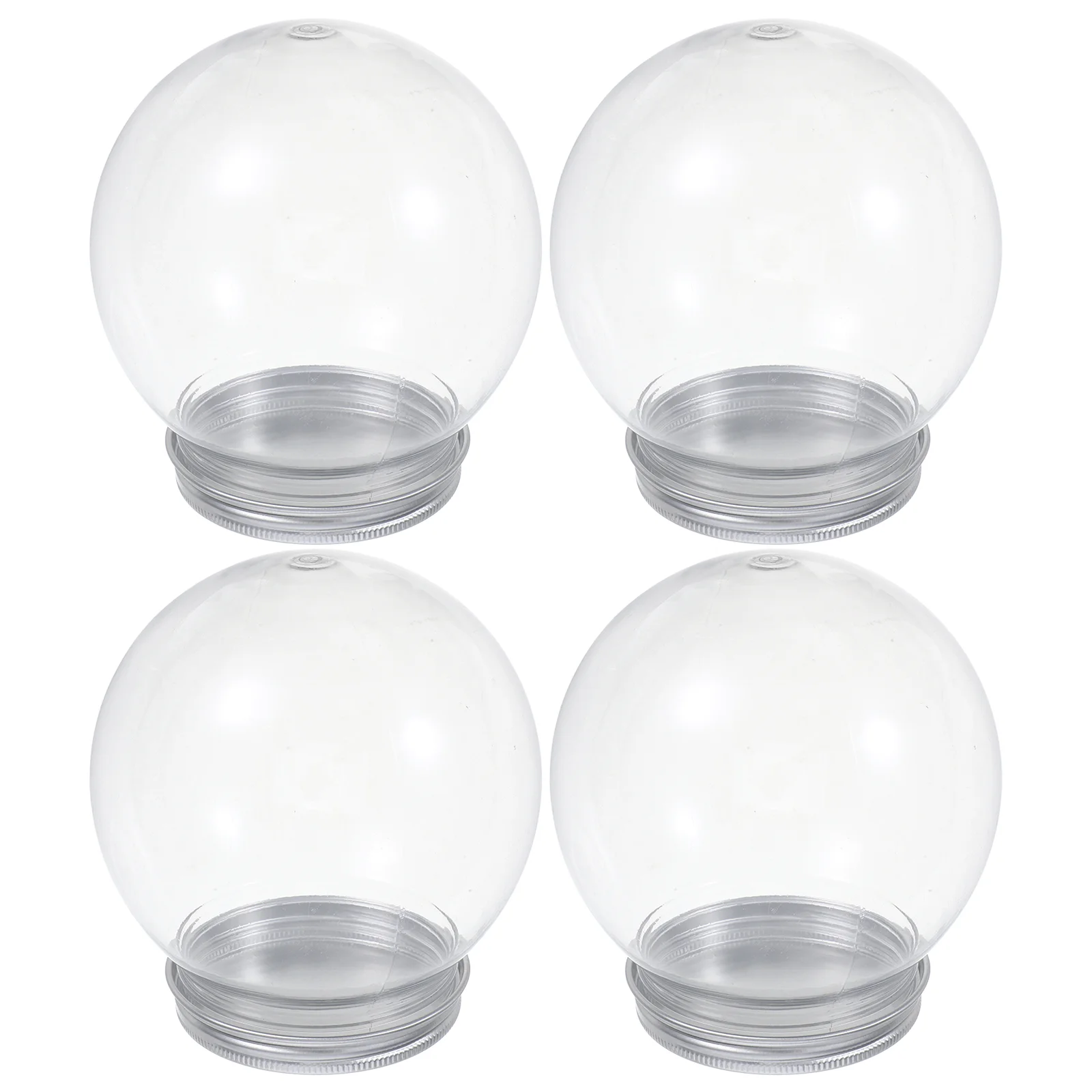 

4PCS DIY Snow Globe Plastic Clear Plastic Globes Water Globe for Christmas Crafts Making DIY Craft Props Clear Empty Snow Globes