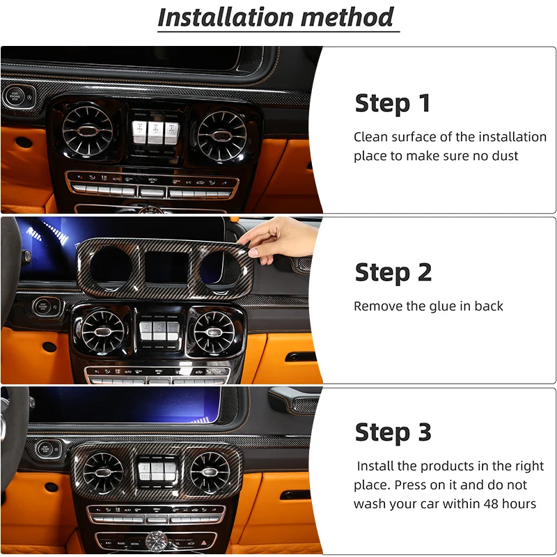 Kit Interior de fibra de carbono ABS para mercedes-benz clase G W464 2019-2022, Panel de cambio de marchas de consola, pegatinas embellecedoras
