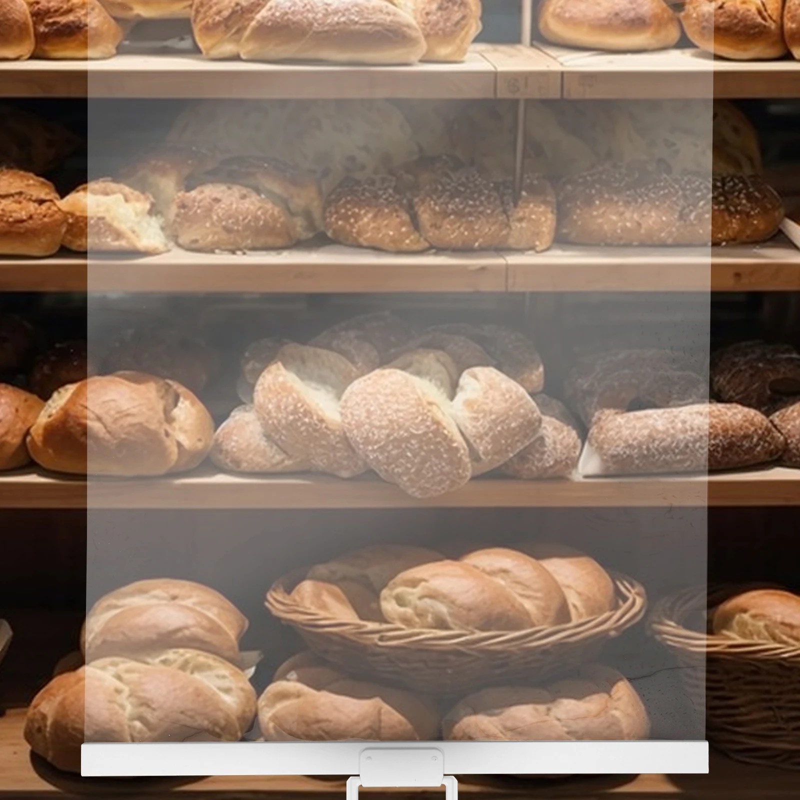 

Freezer Curtain Cold Cabinet Transparent Display Roller Shades Insulation Food Point Ordering Storage Kitchen Facility