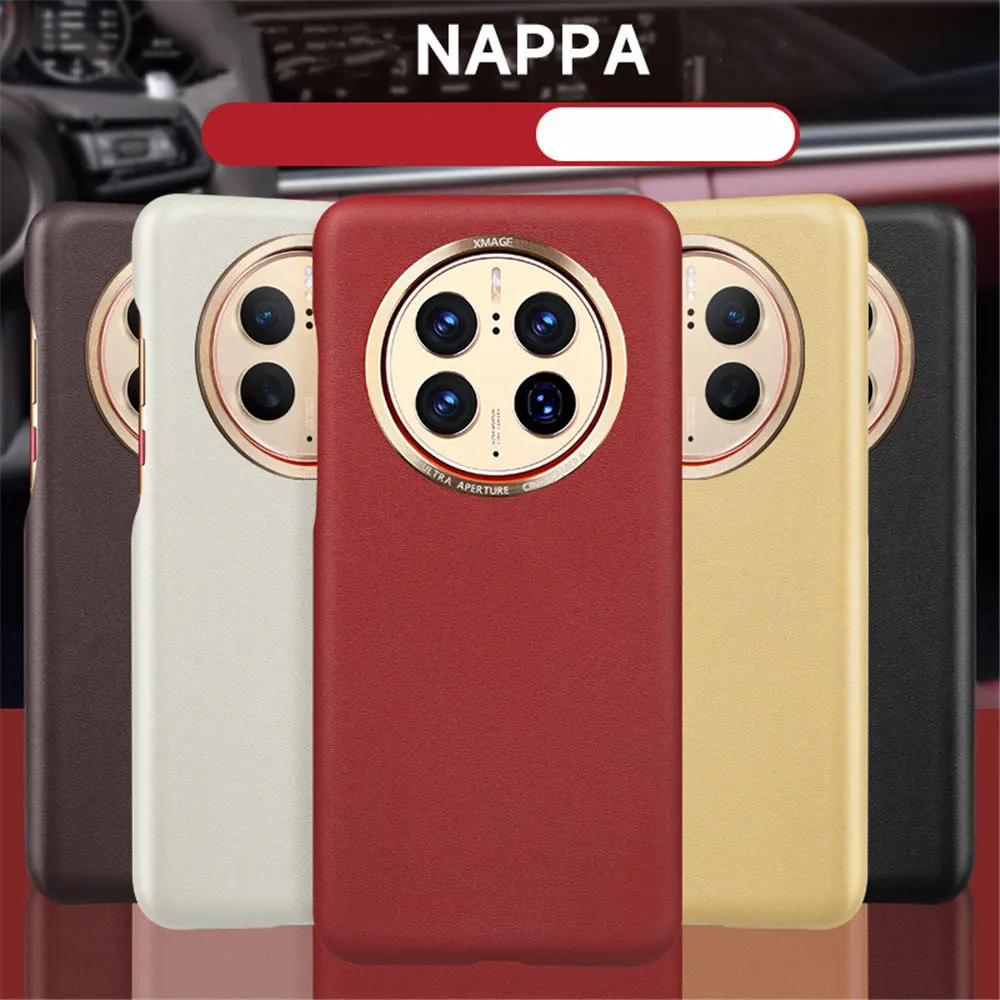 

Genuine Nappa Leather Slim Case for Huawei Mate 50RS 40RS Business Armor Back Cover