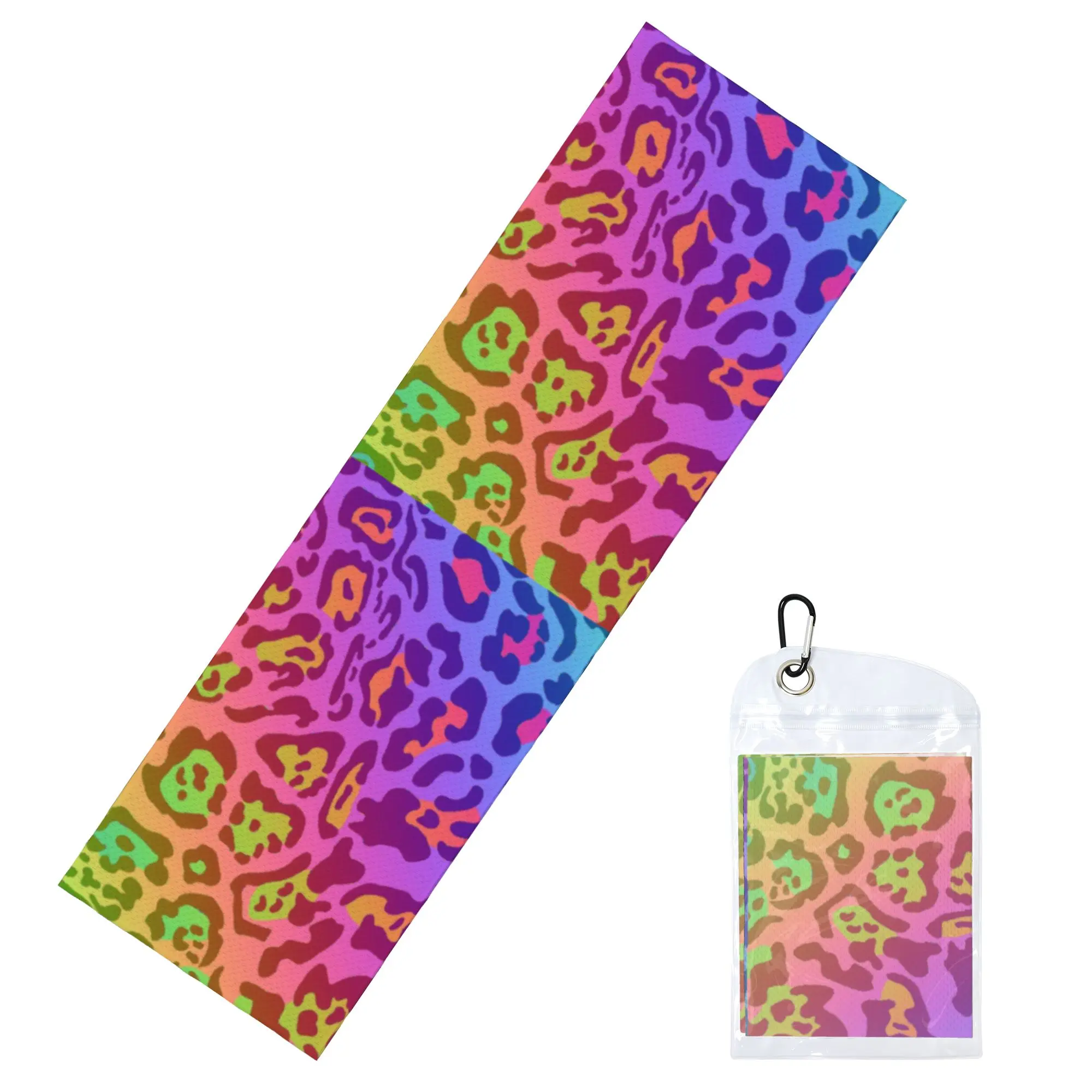 Rainbow Leopard Animal Print Towel Quick Drying  Super Soft  Fitness and Outdoor Activities Towels