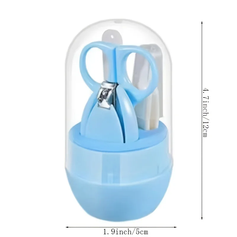 Juego de cortaúñas para bebés, Kit de aseo para bebés, juego de cuidado para bebés 4 en 1, cortaúñas para bebés, tijeras, lima de uñas, pinzas, 4 Uds.