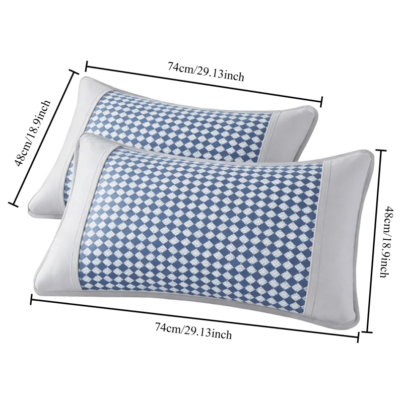 2PCS Summer Sleeping Cooling Pillowcases Soft Breathable Polyester Fabric, Machine Washable Cool and Breathable Summer Essential