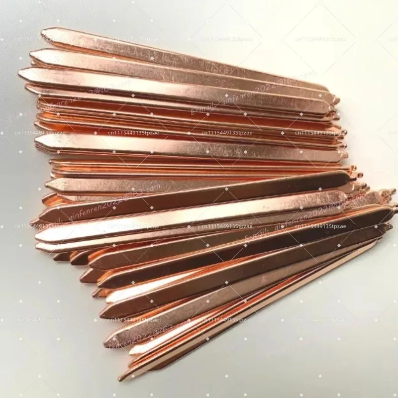 2pcs 8×2mm Flat Copper Heat Conduction Tube Length 60-200mm Electronic Heat Dissipation Radiator
