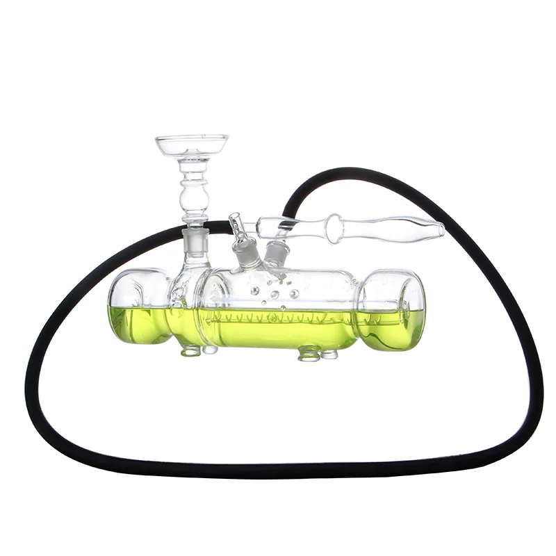 MP5 Deluxe Glass Hookah Horizontal Diffuser, Shisha Water Pipe, Top Quality, Thick Chicha, Popular, USA, Europe, Smoking Market