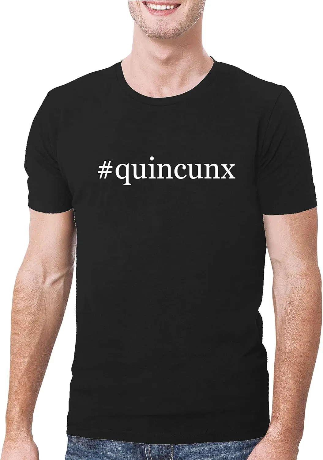 #quincunx - Men's Soft Comfortable Hashtag Short Sleeve T-Shirt