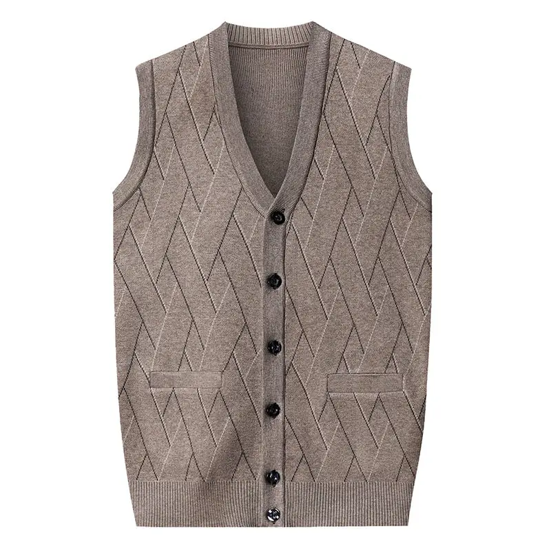 

Men's 2025 AW Knitted Cardigan Vest Thickened Shawl Collar Button Knitwear Casual Stylish Korean Fit