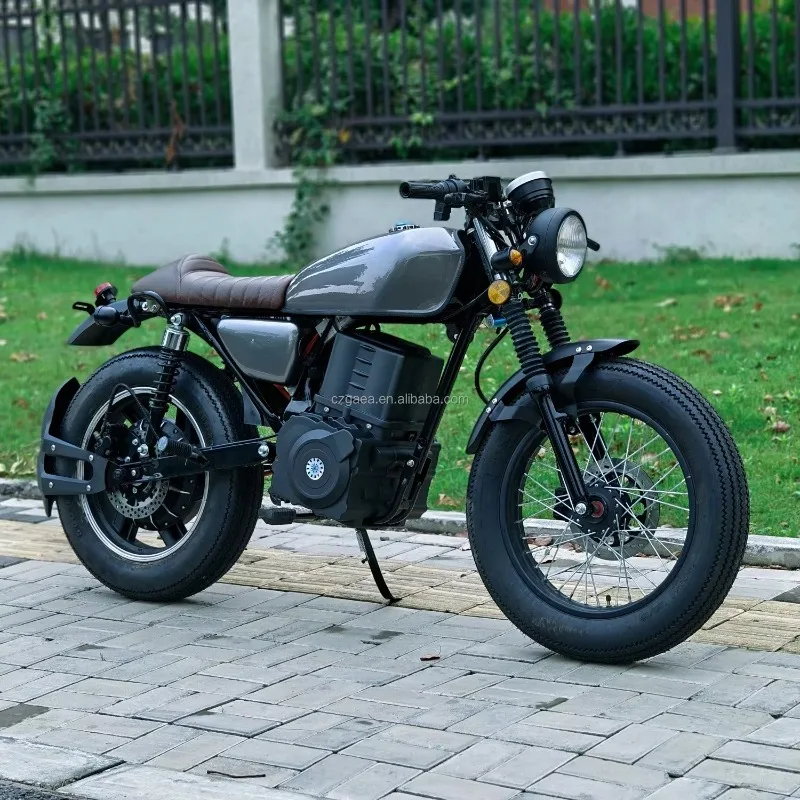MotorcycleRetro CG 72V 3000W 5000W Electric Motorcycle With 12 Inch Tires 70km/h For Adult