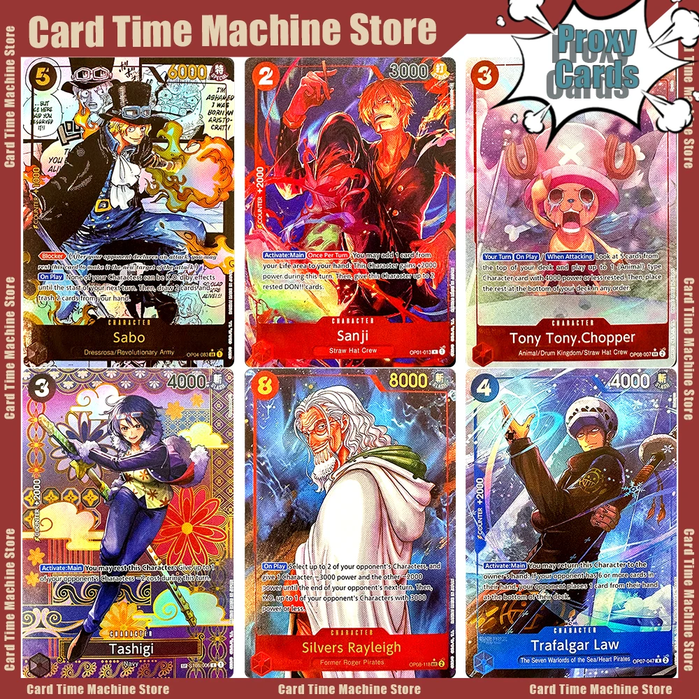 One Piece Cards OPCG DON! Proxy Cards DIY Cards Collection Board Games SABO SANJI TASHIGI English Quality Gift Ready for Fans