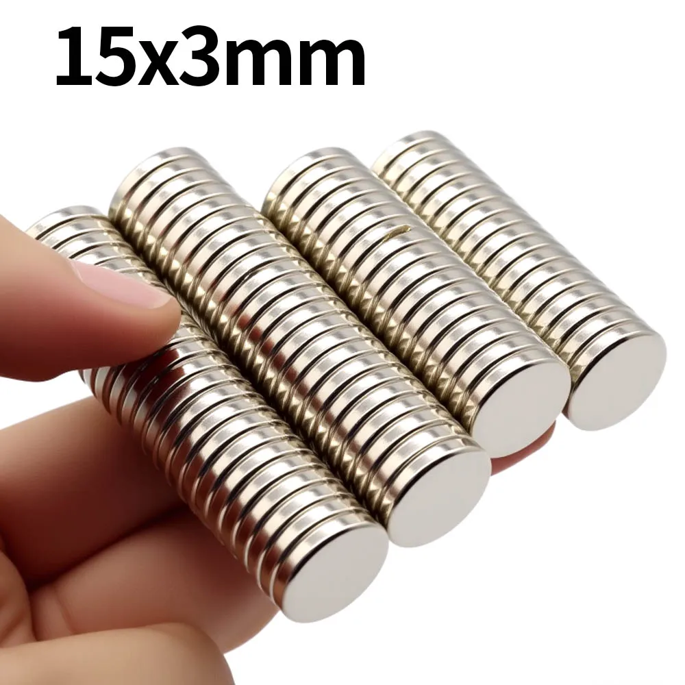 15x3mm Super Strong Neodymium Magnet N35 NdfeB Permanent Magnetic imanes Round Powerful Magnets Refrigerator Magnet