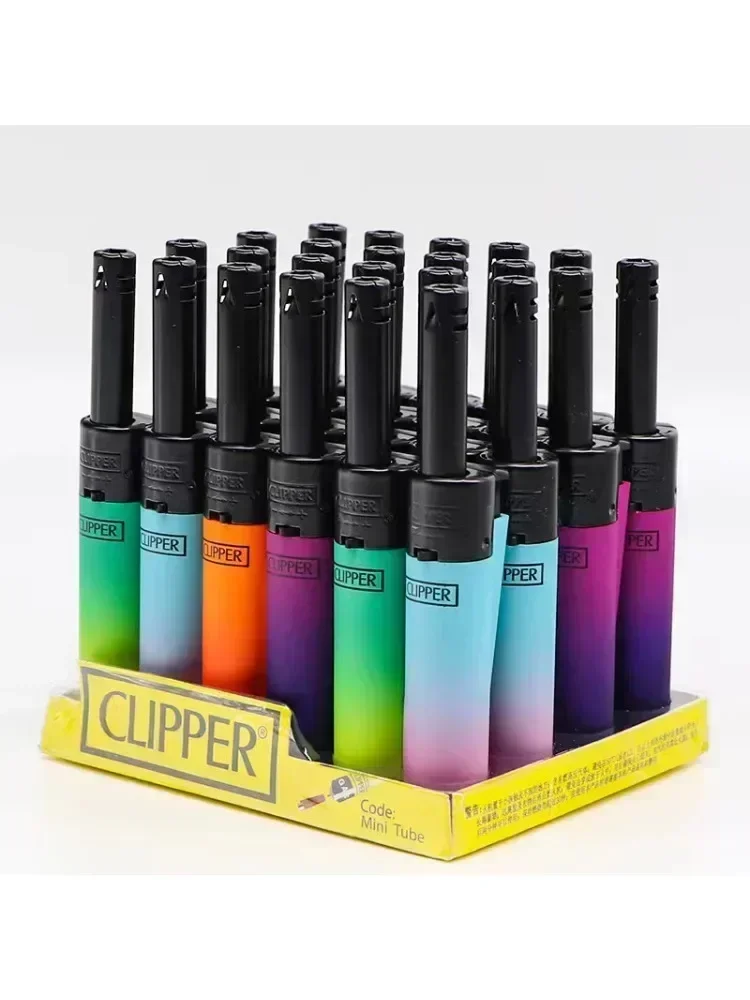 CLIPPER meule briquet à gaz butane Original motif de personnalité intéressant briquets rechargeables utilisation Collection 24 pièces