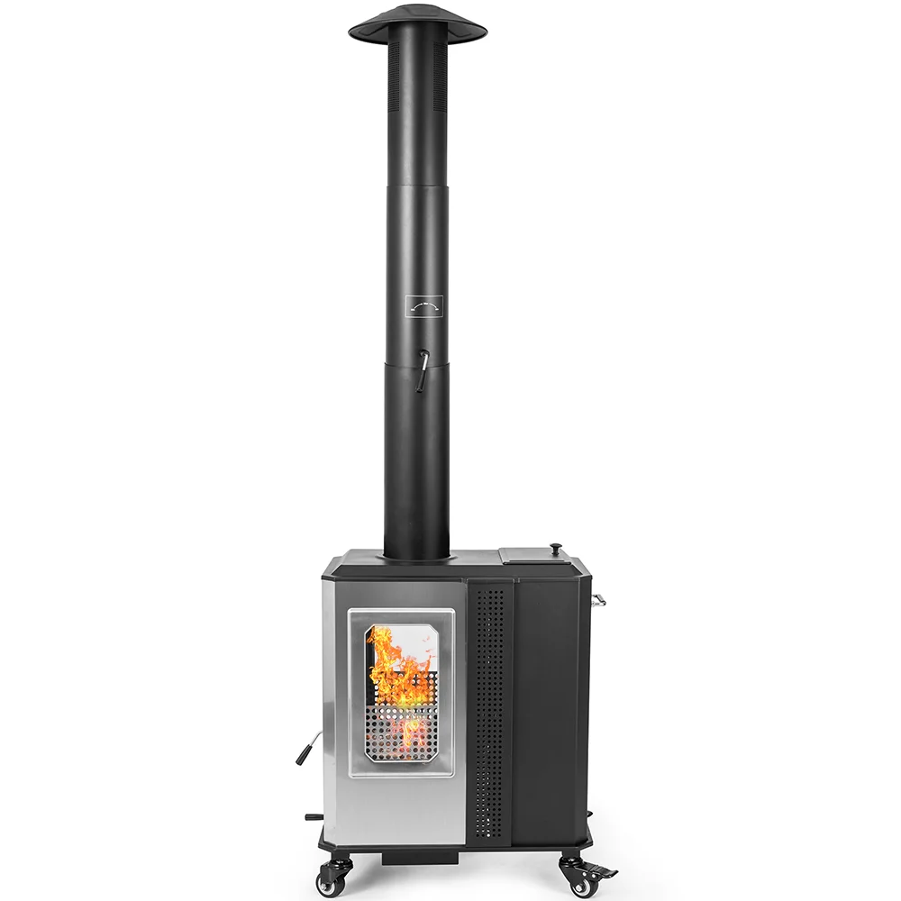 Hot Selling Modern Outdoor Granular Heater for Winter Outdoor Living Spaces with Wheels Portable and Durable