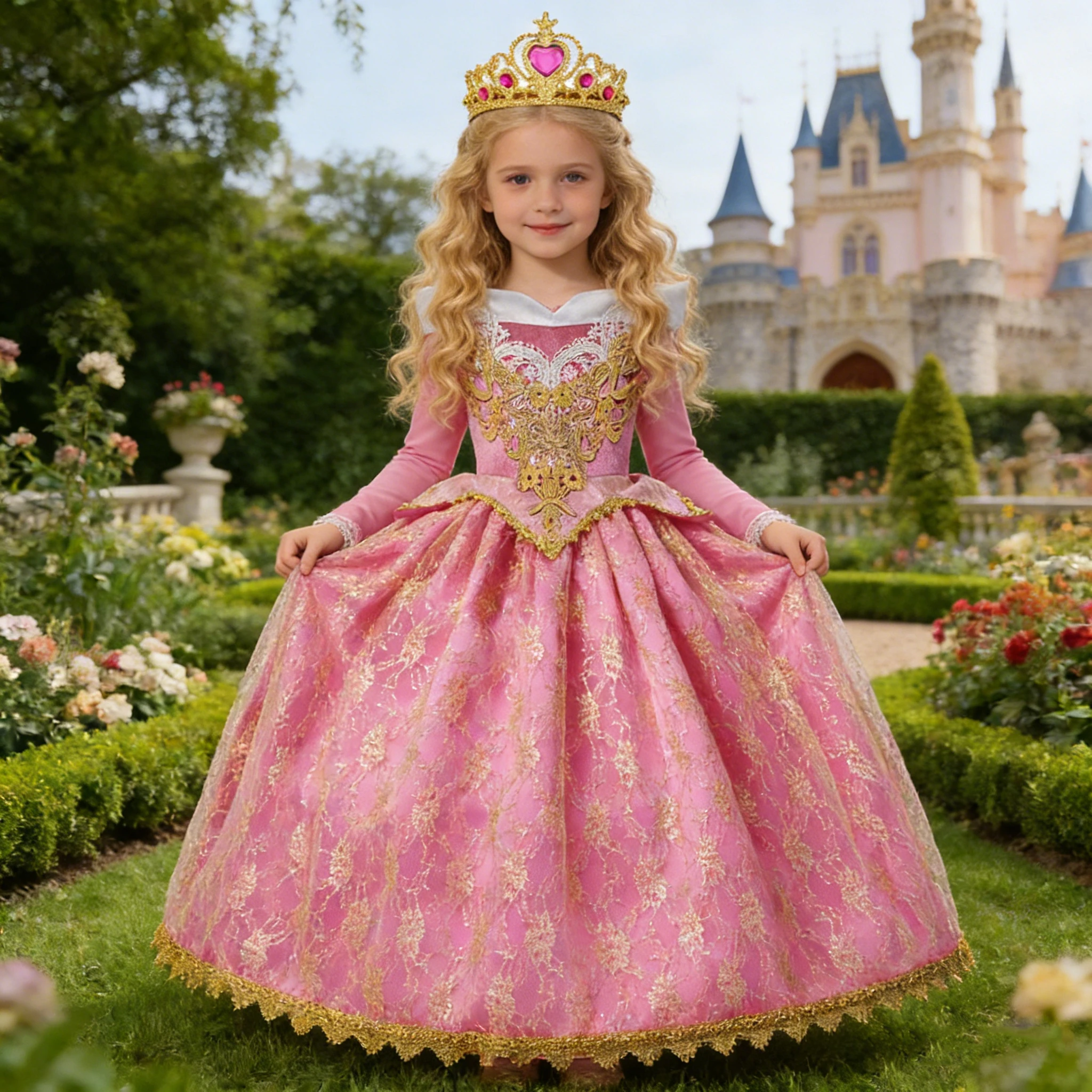 Girls Sleeping Aurora Beauty P - Embroidery Print recension och pris
