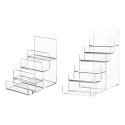 Acrylic Riser Display Shelf Multilayer Reveal Frame Collectibles Display Shelf Stand for Glasses Cosmetic Figures Purse Business