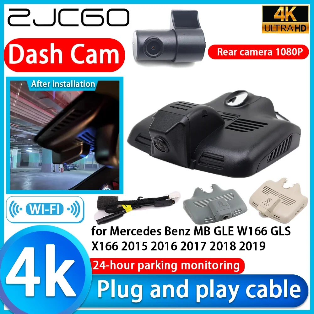 

ZJCGO Video Recorder 4K UHD Plug and Play Car DVR Dash Cam for Mercedes Benz MB C Class W205 S205 C205 A205 GLC X253 C253