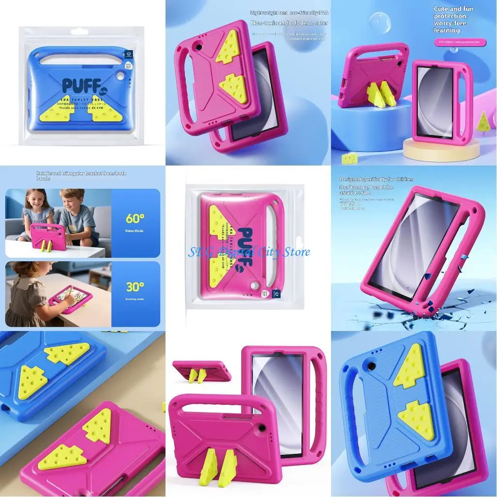 

U75B Kids Favorite Cartoon Tablets Cover Shock Absorbing EVA Material Builts In Adjustable Kickstands NonSlip Grip Prec