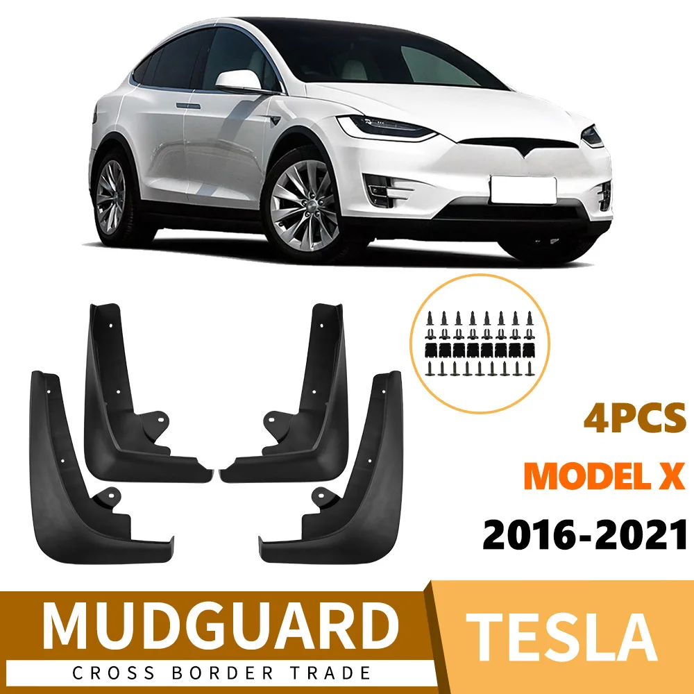 Suitable for Tesla Model X 2016-2022 car mudguard foreign trade cross-border mudguard leather