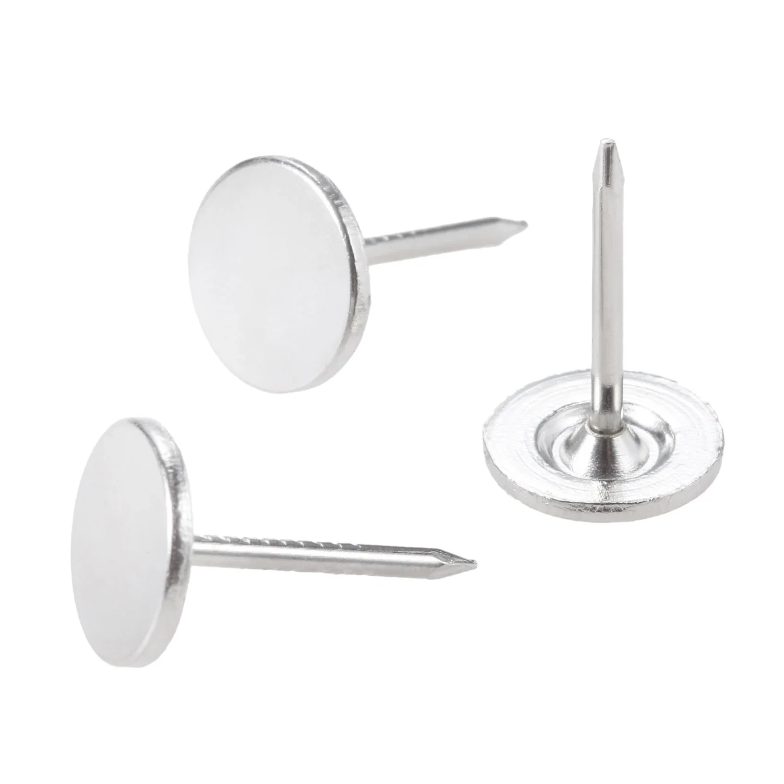 10pcs 실버 실내 장식 손톱 플랫 헤드 금속 압정 11mm x 17mm 빈티지 압정 골동품 스터드 쥬얼리 케이스 와인 상자 소파 장식