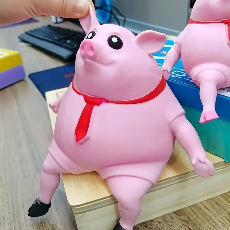Rosa Piggy descompresión amasado música creativo truco tipo herramienta de liberación Oficina descompresión juguetes para amasar