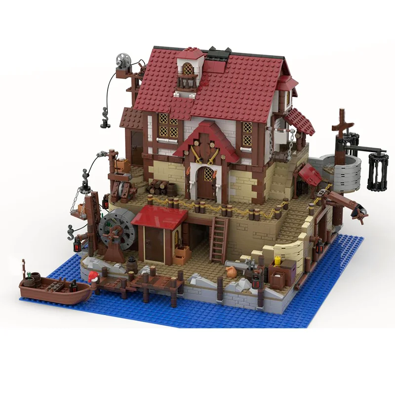 2869 pçs moc os piratas pub piratased modelo blocos de construção arquitetura brinquedo ideia criativa presentes natal educação tijolo crianças