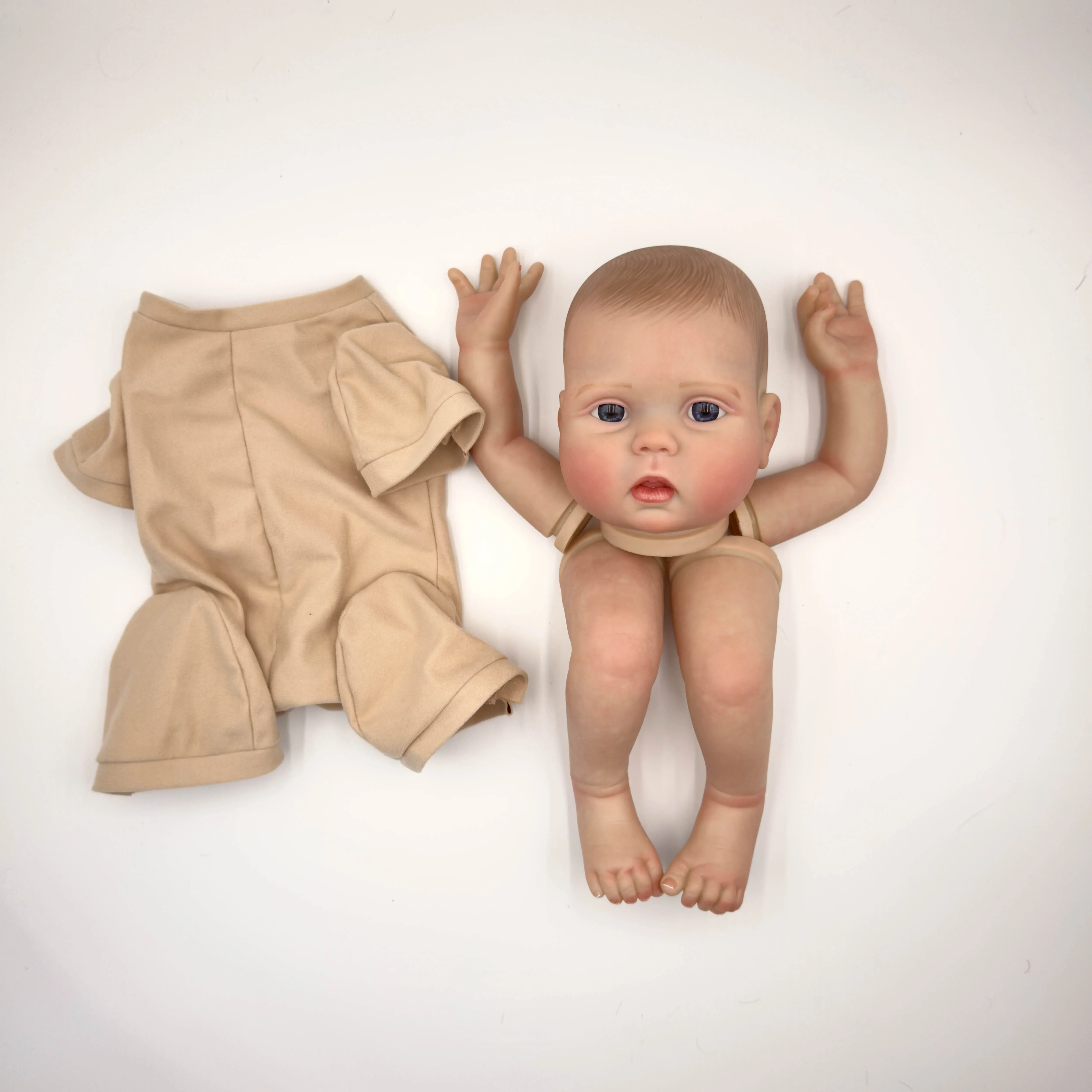 NPK-Kit de muñeco realista sin terminar Lucy, 20 pulgadas, con pelo dibujado a mano, piezas de muñeca pintadas para figuras coleccionables DIY