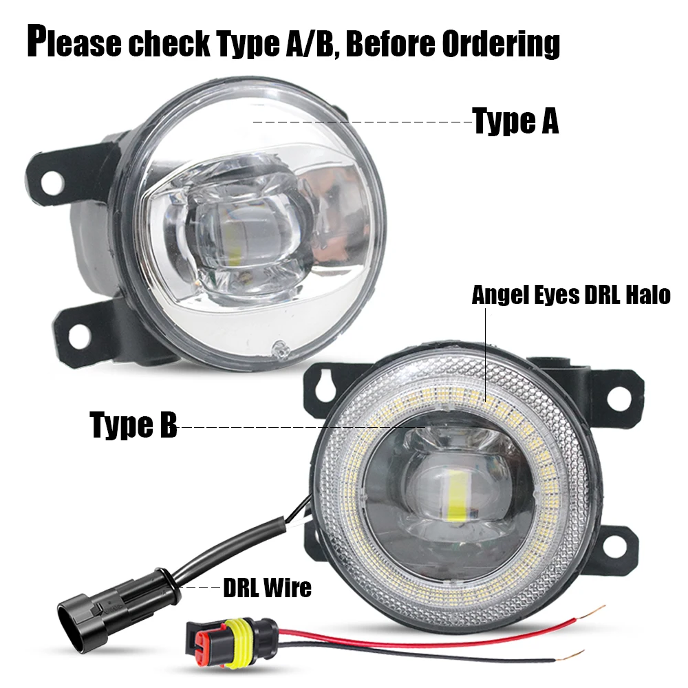 Update 30W Led Fog Lights for Suzuki Grand Vitara 2005-2015 Escudo Vitara JY 2016 2017-2024 or Car DRL Halo Angel Eyes Day Light detail image 1