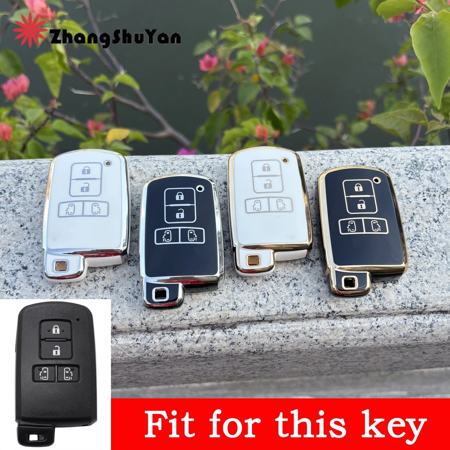 Fit for Toyota Seine  Alphard Noah08 voxy11-17 remote RAV4 Corolla Camry Highlander Auris CHR Avalon Land Cruiser TPU key cover