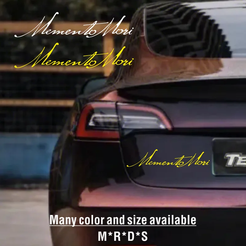 

Вырезанная виниловая наклейка momento mori, автомобильная наклейка, водостойкий автодекор на кузове, бампере, заднем окне