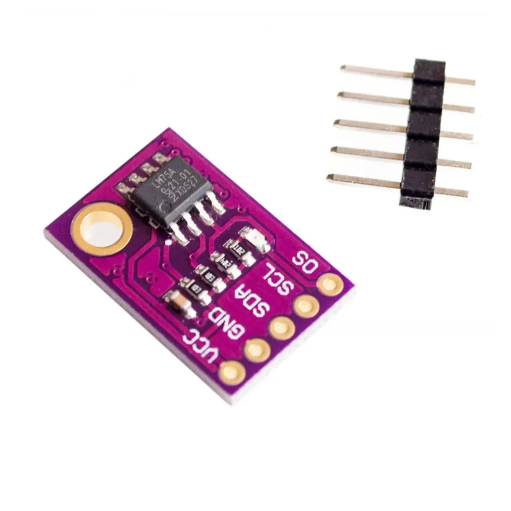 LM75 LM75A Temperature Sensor High-Speed I2C Interface High Precision Development Board Module for Temperature Measurement