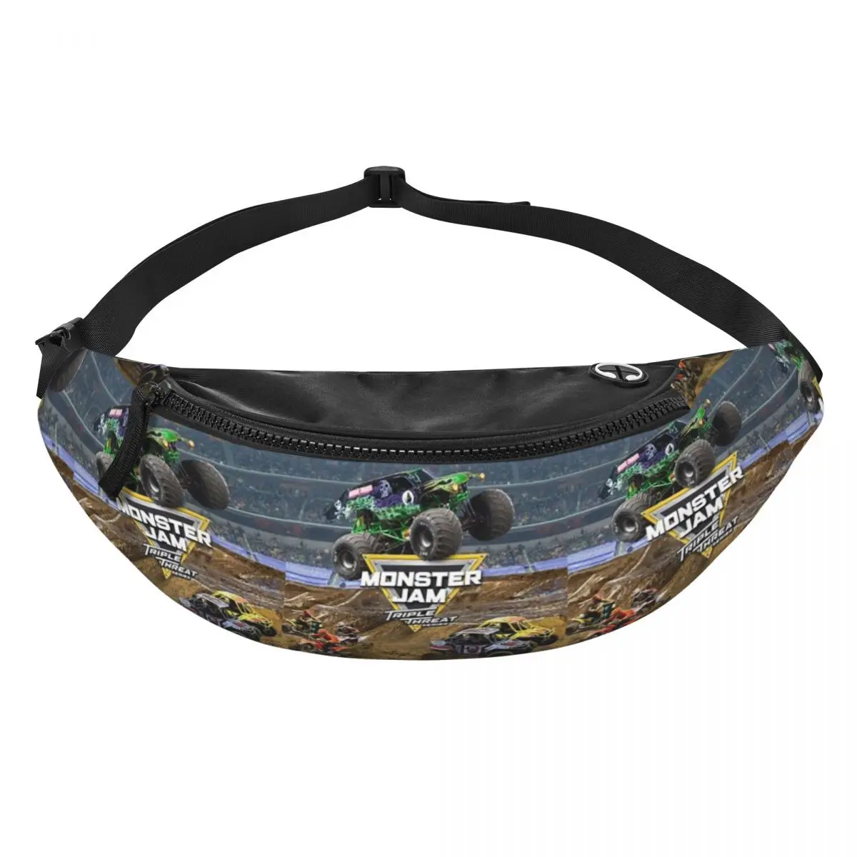 

Классическая поясная сумка Monster Jam Truck с узором для мужчин и женщин, регулируемая поясная сумка через плечо, дорожная сумка для телефона для бега