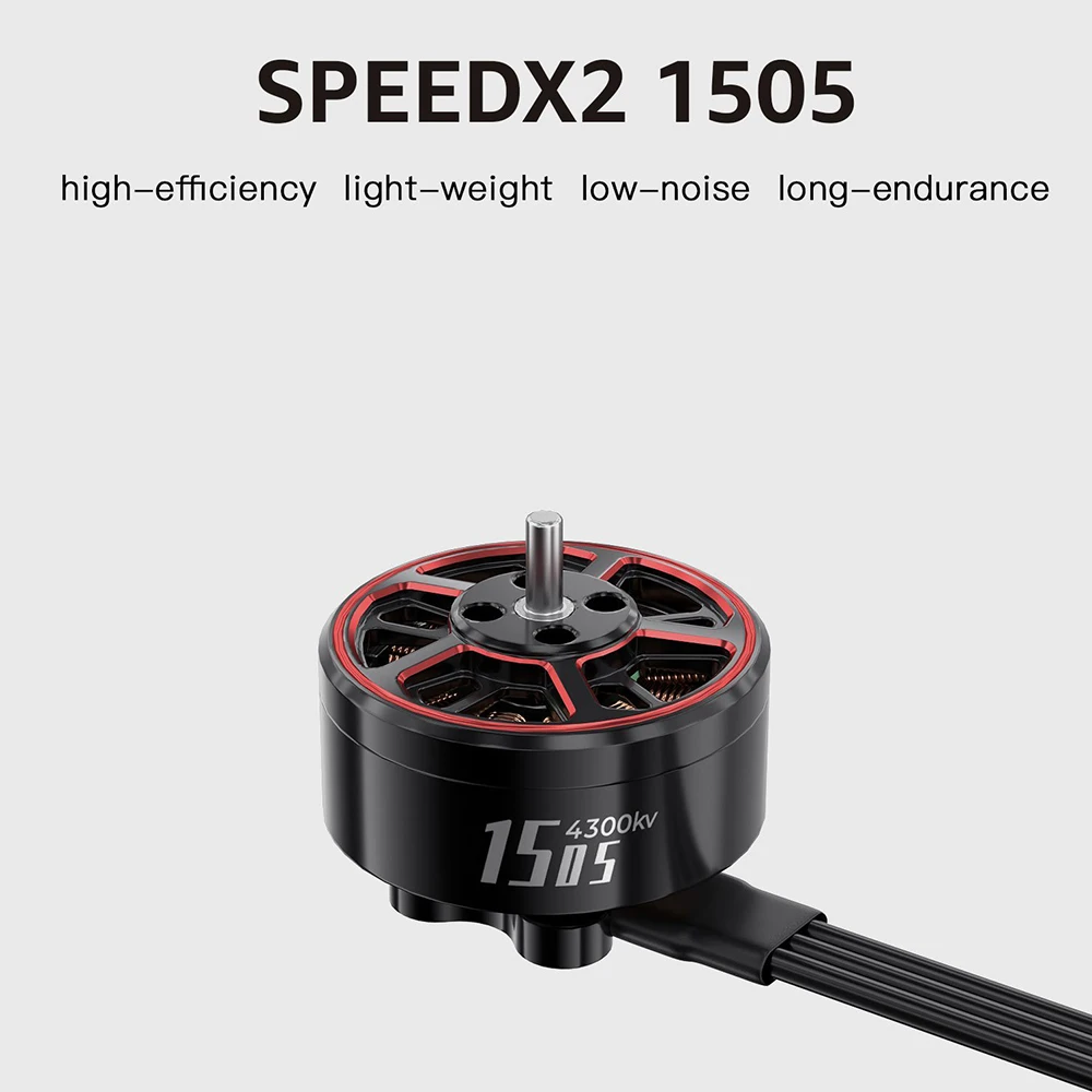 Motor geprc speedx2 1505 4300kv para drone fpv leve de 2.5 polegadas ~ 3.5 polegadas, acessórios de motor sem escova