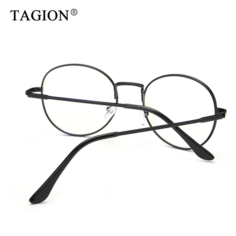 2023 Alloy Frame Round Reading Glasses For Men Women Vintage Anti Blue Computer Goggles Clear Lenses Fashion Eyewear 8627