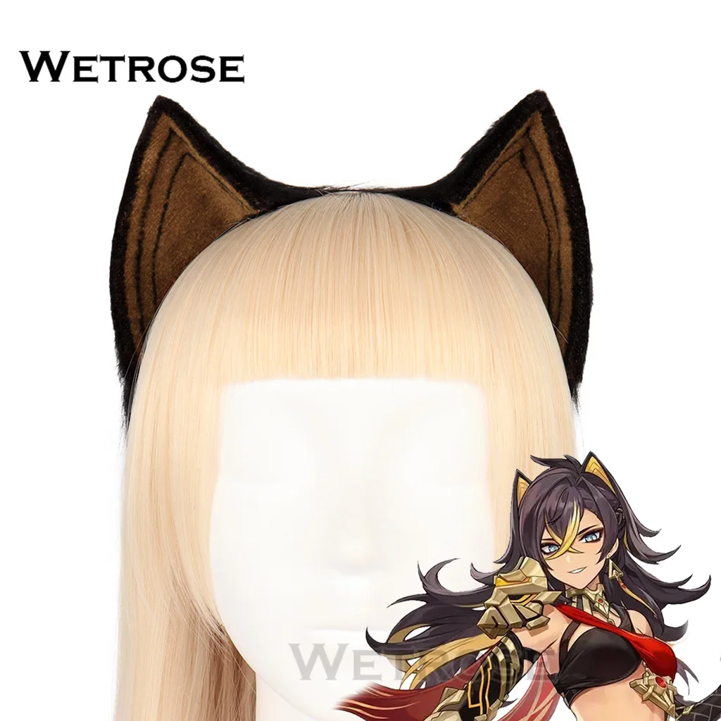 【Wetrose】In Stock Dehya Cat Girl Cosplay Ear Дэхья Furry Fuzzy Hairy Costume Genshin Impact Sexy Set Wig Halloween Xmas