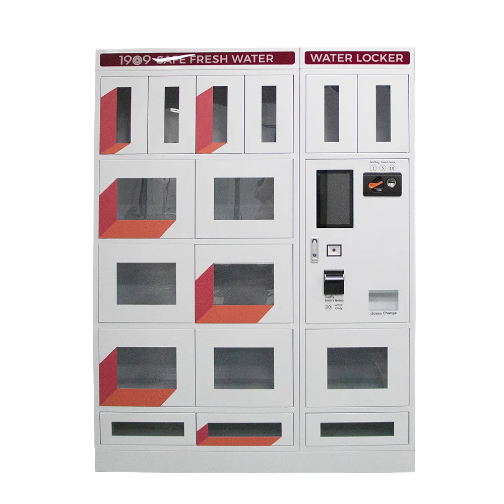 

XYZ Factory 24 Hours Self Customize 10.1 Inch Touch Screen Cabinet Locker Bucket Purified Water Vending Machine