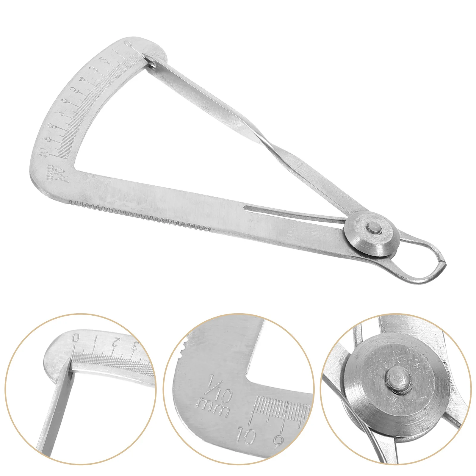 

High Accuracy Stainless Steel Internal Crown Caliper for Jewelry Making Wax Thickness Measurement Manufacturing Calibration Tool