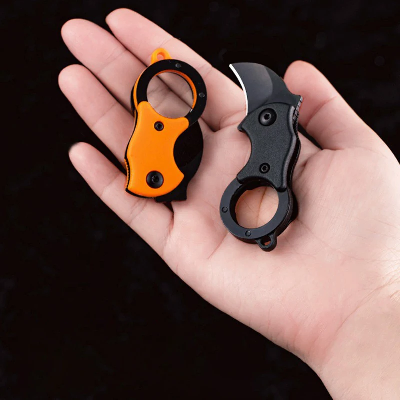 NEW Keychain Pocket Stainless Steel Camping Small Mini Portable Knife Peeler Fixed Blade Multi EDC Tool With Chain