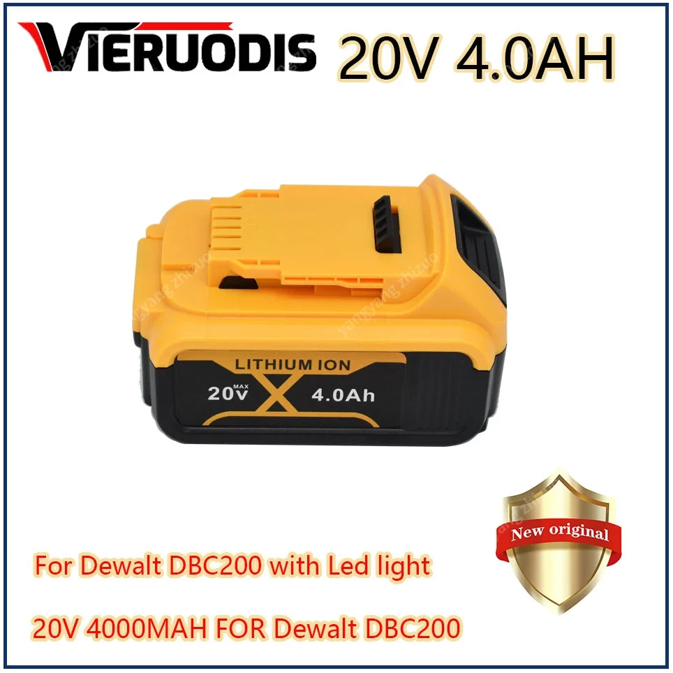 

20V 4000mAh For Dewalt DCB200 Replacement Battery Compatible with For Dewalt 20V Tools DCB120 DCB182 DCB200 DCB609 Battery