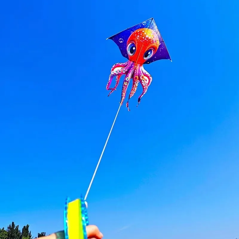 free shipping octopus kites flying for kids Outdoor play toys for boy adults kites flying bird toy Steering wheel gel blaster