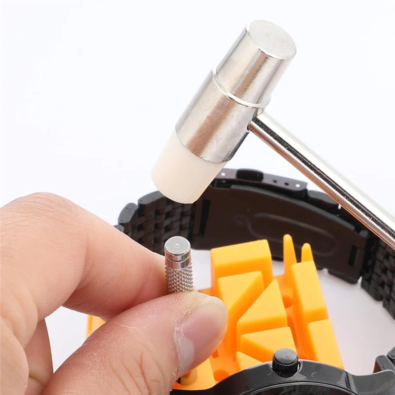 

N04R 2PCS Dual Head Small Hammer, Metal Heads Jewelry Mallet Mini Jewelry Hammer For DIY Crafts, Watch Tuning, Leather