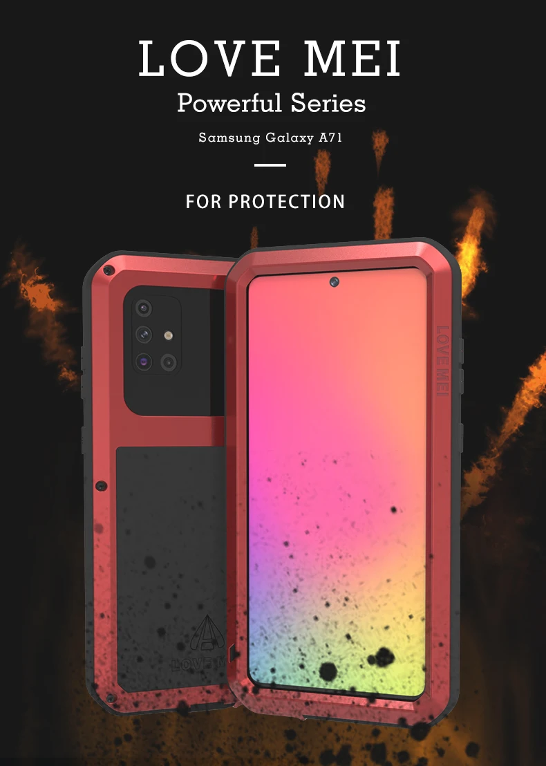 

Hot For Samsung Galaxy A71 Case Powerful Shock Dirt Proof Water Resistant Metal Armor Cover Phone Cases For Samsung A71