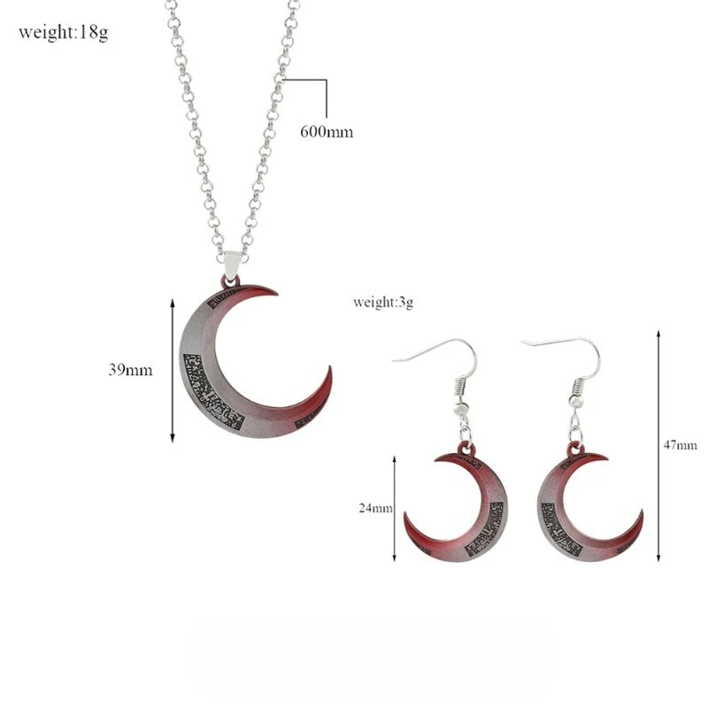 Nuevo Marvel Moon Knight películas periféricas aleación creativa collar de Metal pendientes nicho accesorios de alto valor regalos al por mayor