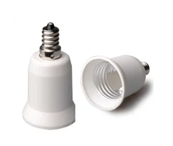 4pcs E12 to E26/27 CFL LED Mini Screw US Chandelier to Mediate Edison Light Socket Bulb Base Holder Adapter Converter