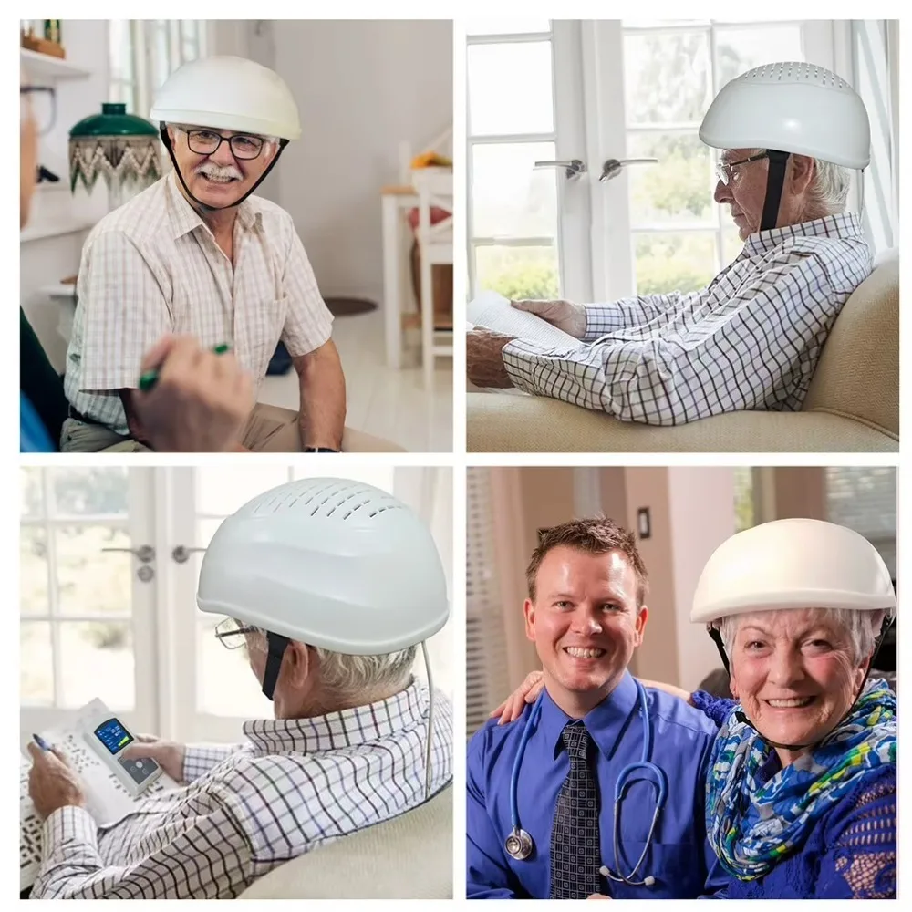 GOVW 810nm PBM Brain Stimulation Light Therapy Device Depression Treatment Therapy Helmet 1-20000Hz for Stroke Insomnia Dementia