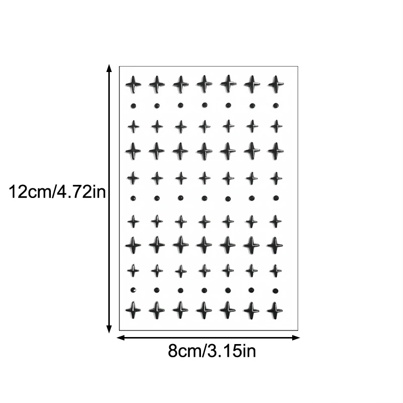 1 ورقة غير ثقب الشفاه الأظافر ملصق الذاتي لاصق مقاوم للماء قابلة لإعادة الاستخدام وهمية الشفاه مسمار الحاجب الدائري الجسم البطن زر مجوهرات #6