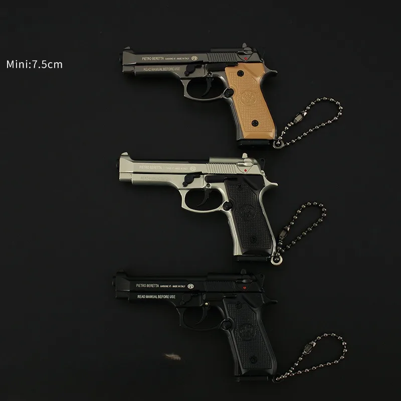 1:3 Colt 1911 Beretta 92f Eating Chicken Jedi Peripheral Alloy Model Toy Grab Keychain Boy Gift Desktop Decoration