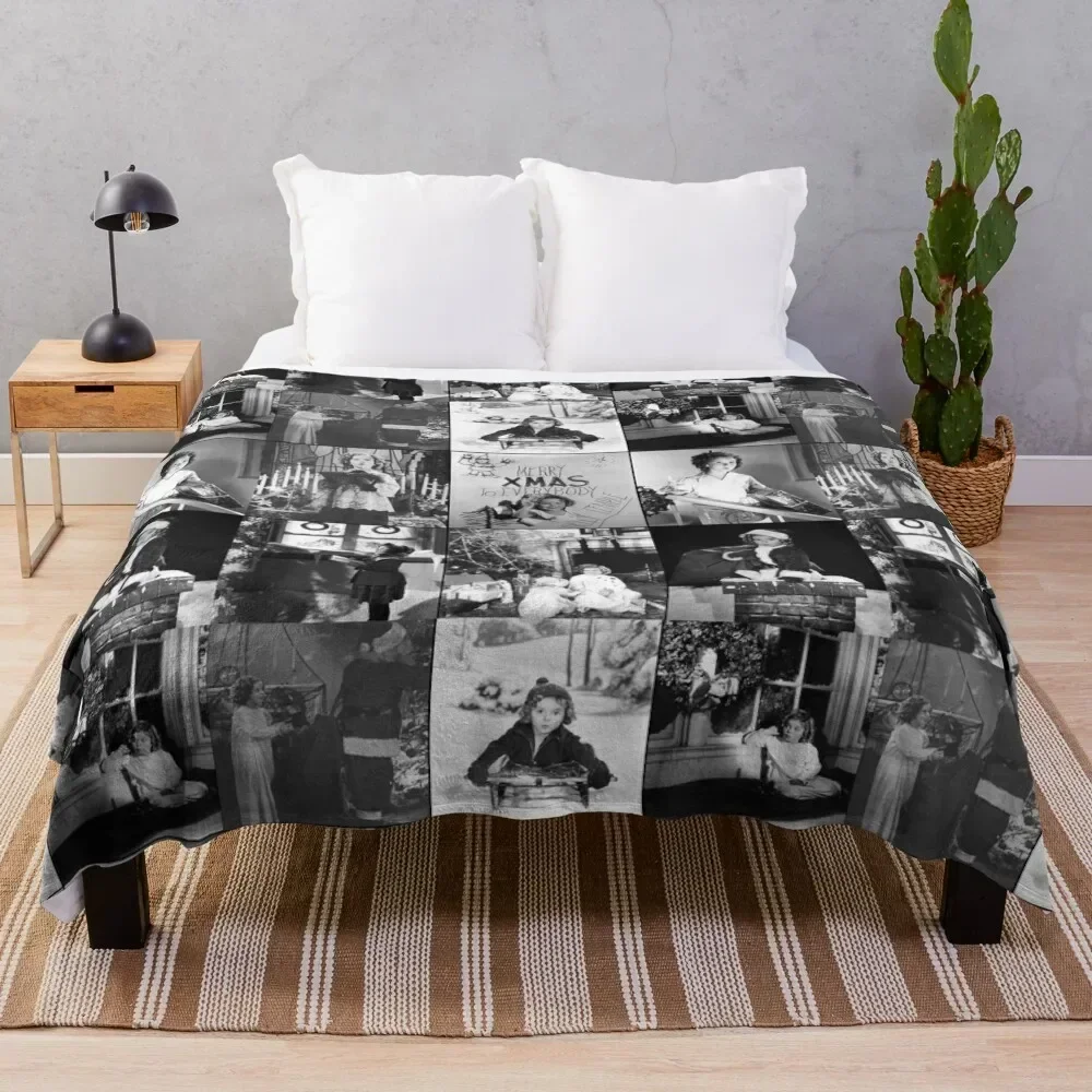 

Shirley Temple Christmas Winter Throw Blanket Anti Shedding Soft Fuzzy Blanket for Home