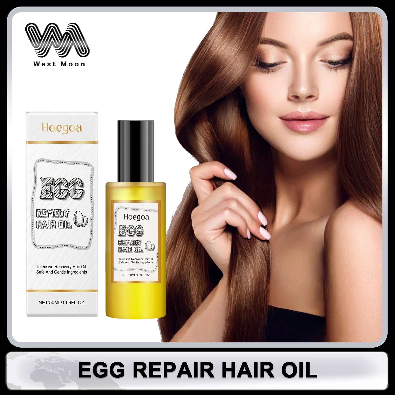 

Egg Hair Care Oil Repair Damaged Frizz Deep Hydration for Hair Prevent Hair Loss Reduce Split End Moisturizing Smooth Hair Care