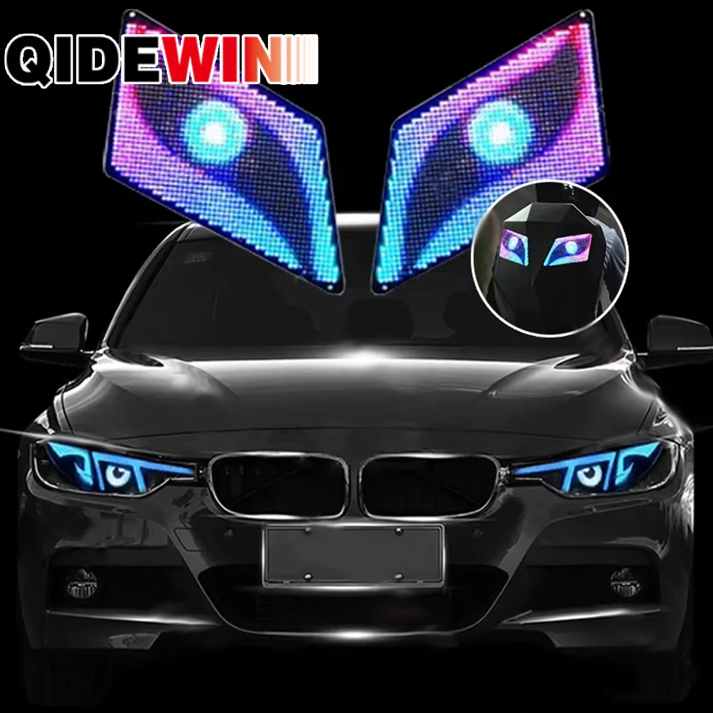 Hot sale 12V Blinking Demon Eyes LED with Tape cover Display Panel Devil Eyes Winking Screen APP for Car Backpack Bag Screen