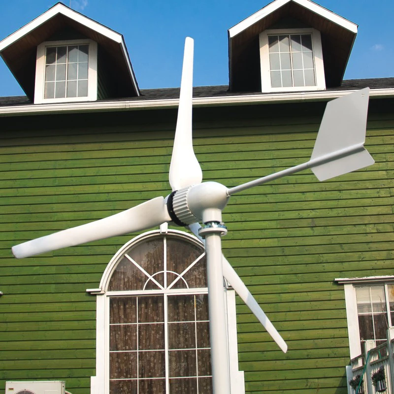 NE-3000L Home Use 3KW 220V Wind-Solar Hybrid Power Generation System 4m Wheel Diameter Horizontal Axis Wind Turbine