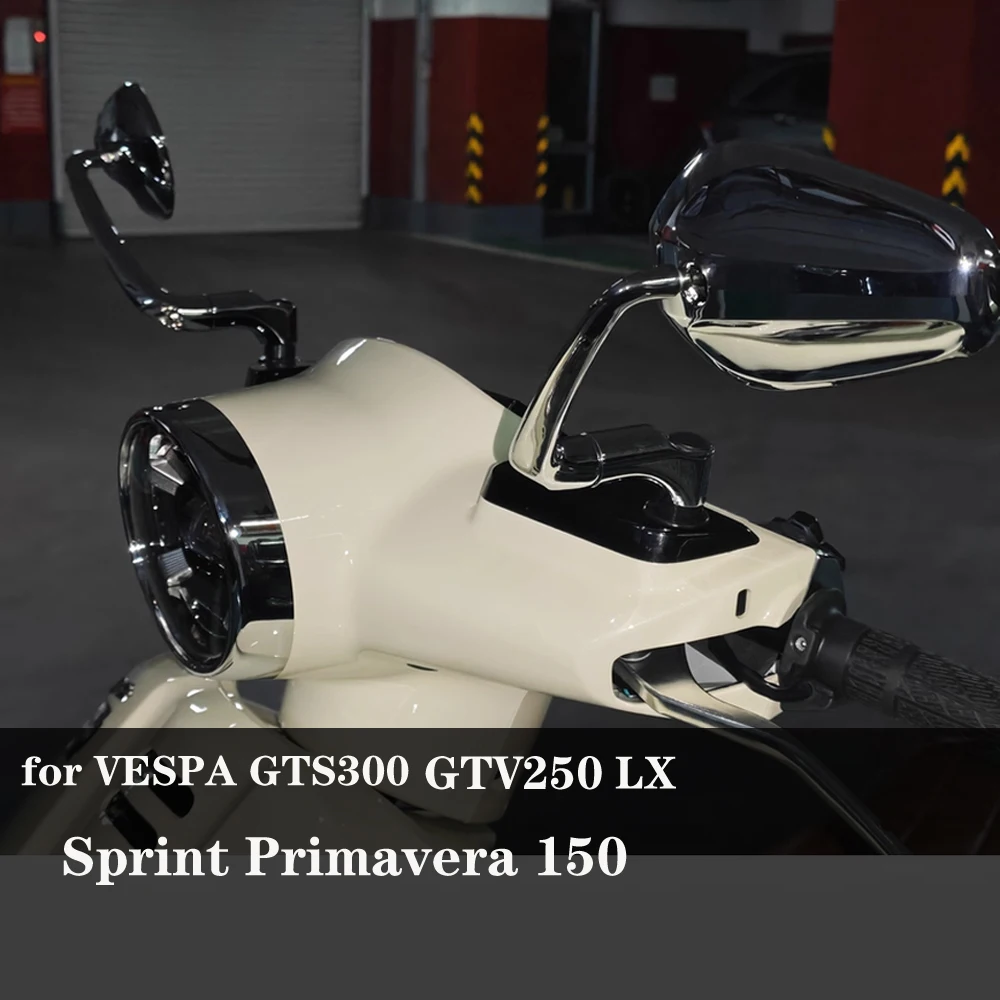 Motorcycle Rearview Side Mirrors For Vespa GTS GTV 50 125 200 250 300 300ie Sprint Primavera 150